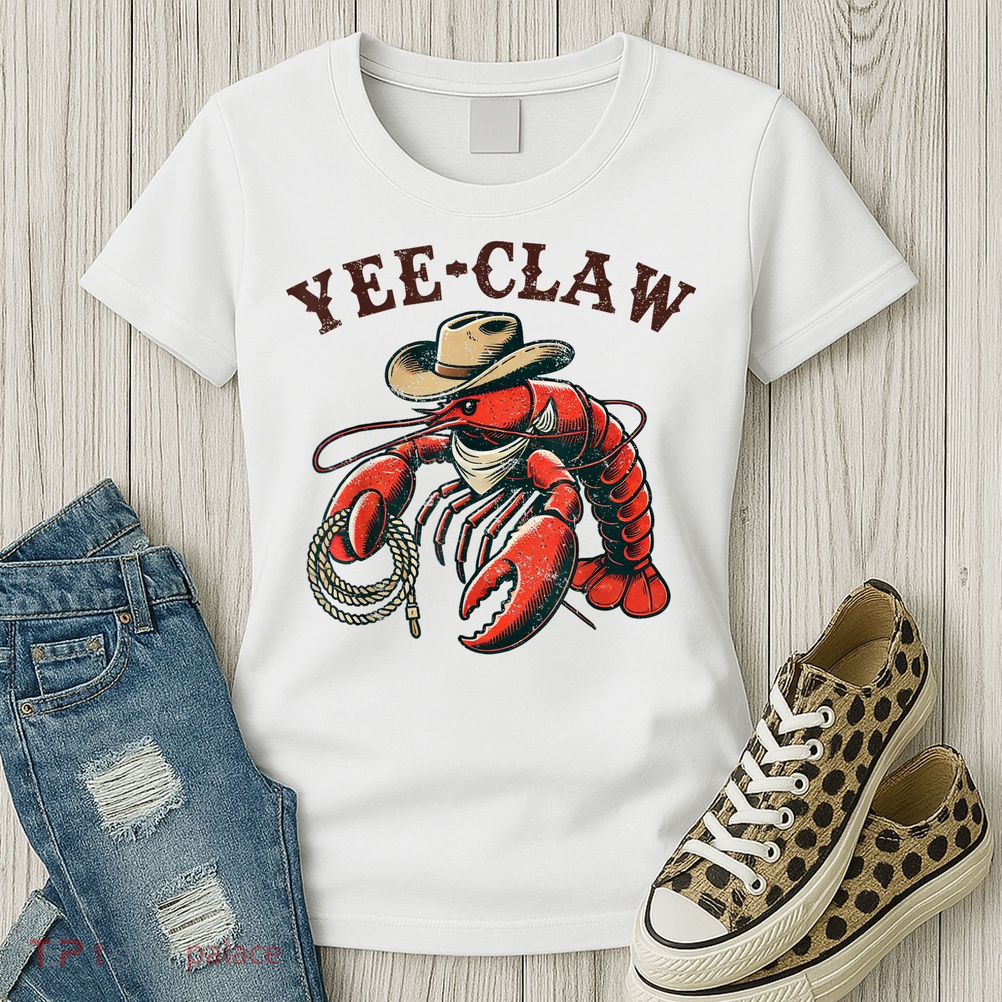 Yee Claw! Funny Crawfish Cajun Sea Festival Women's T-Shirt