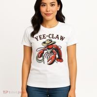 Yee Claw! Funny Crawfish Cajun Sea Festival Women's T-Shirt thumb 4
