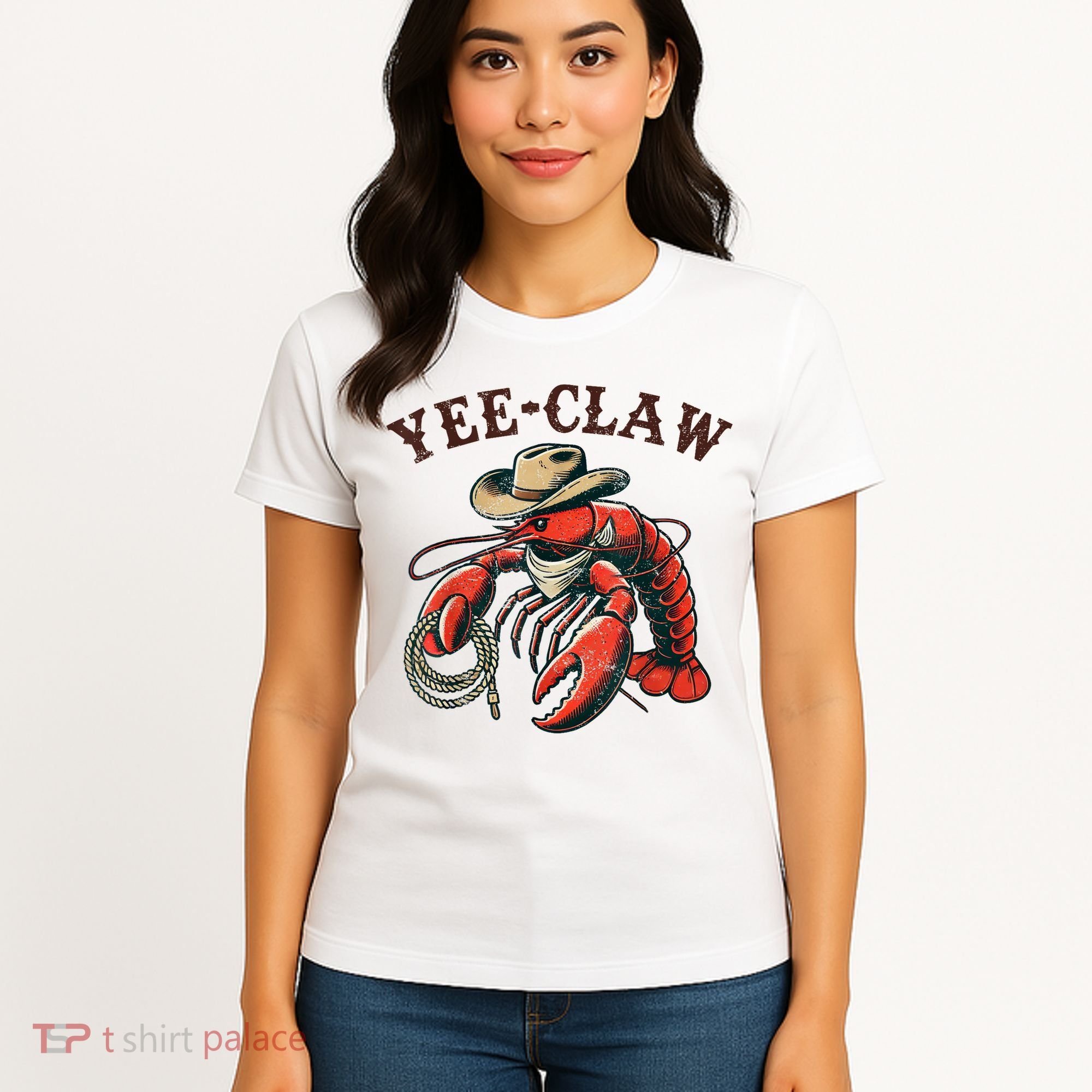 Yee Claw! Funny Crawfish Cajun Sea Festival Women's T-Shirt