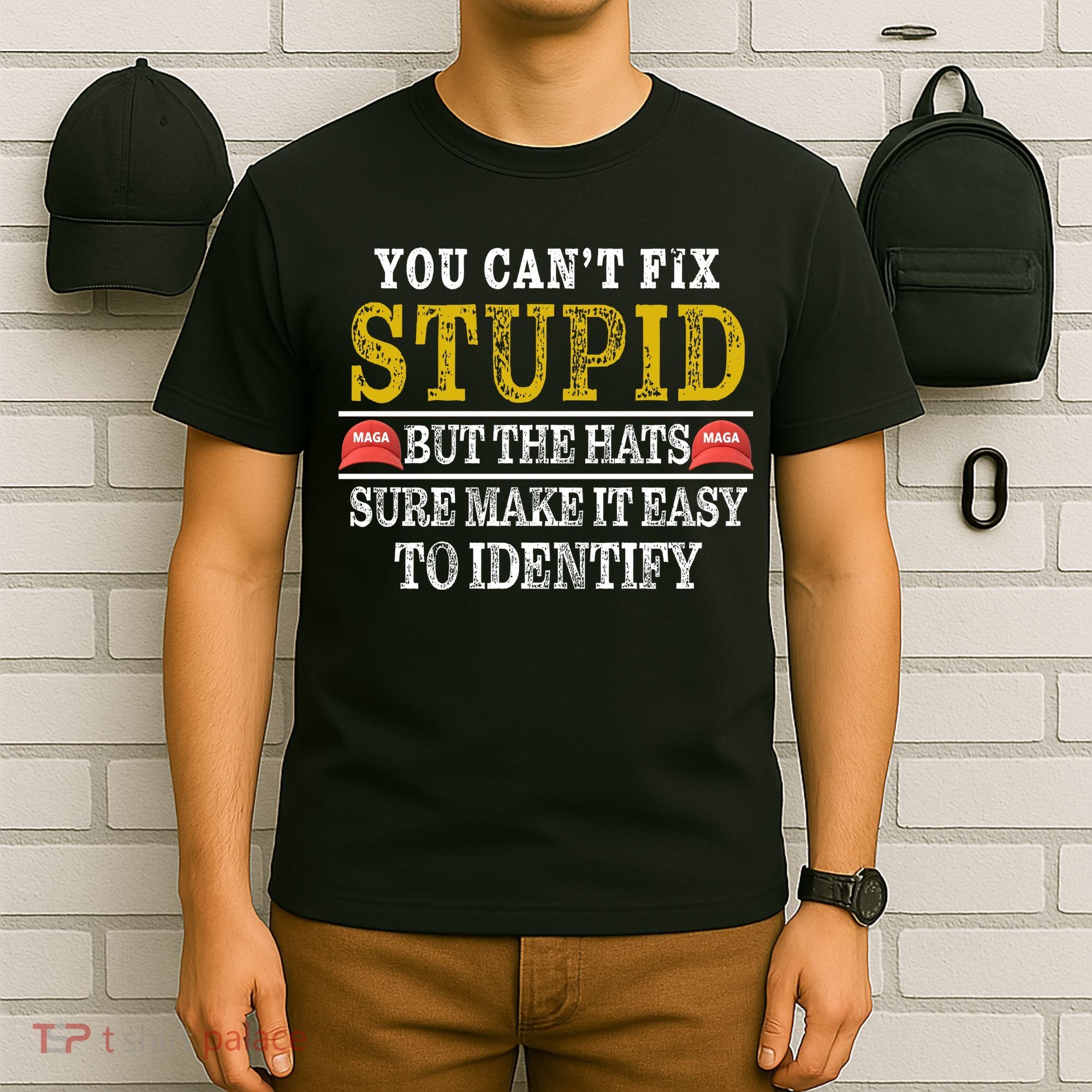 You Can't Fix Stupid But The Hats Sure Make It Easy To Identify Funny T-Shirt
