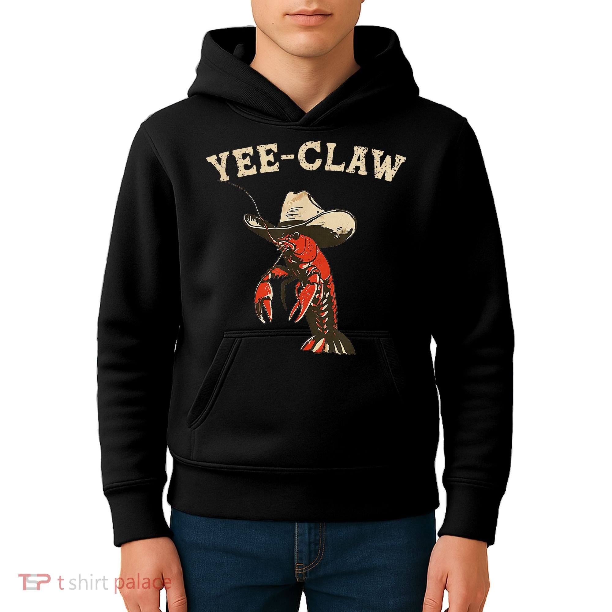 Yee Claw! Funny Crawfish Cajun Seafood Festival Kids Hoodie