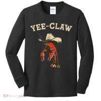 Yee Claw! Funny Crawfish Cajun Seafood Festival Kids Long Sleeve Shirt thumb 0