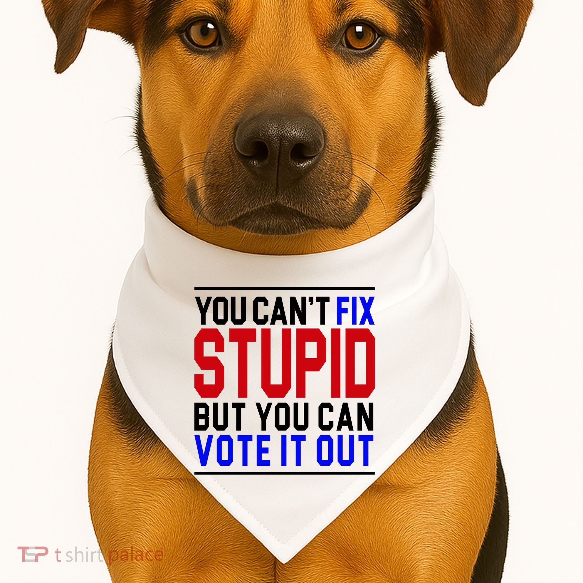 You Can't Fix Stupid But You Can Vote It Out USA-Made Doggie Bandana