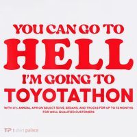 YOU CAN GO TO HELL IM GOING TO TOYOTATHON Kids Sweatshirt thumb 2