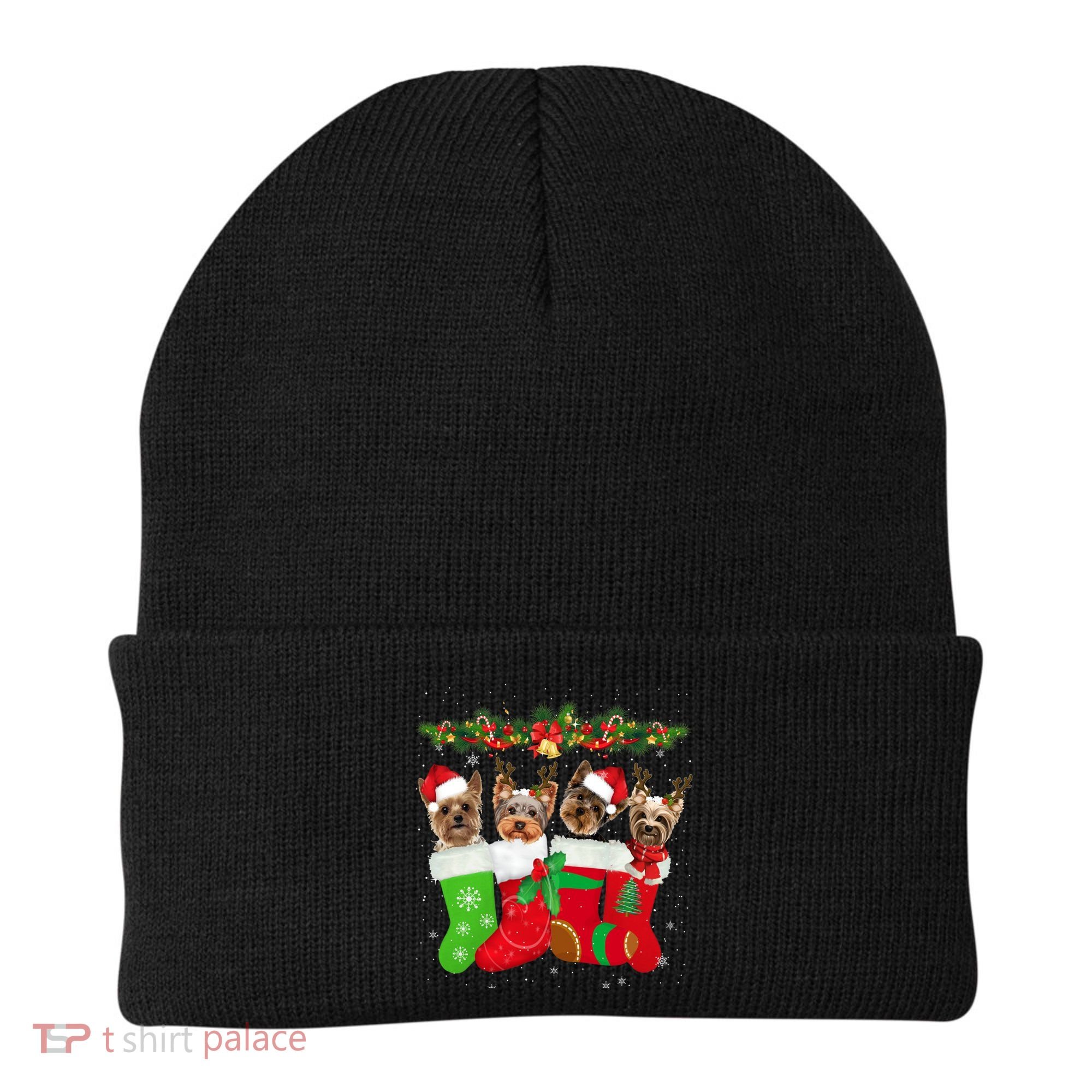 Yorkie Christmas Gift Stocking Dog Lover Xmas Gift Beanie