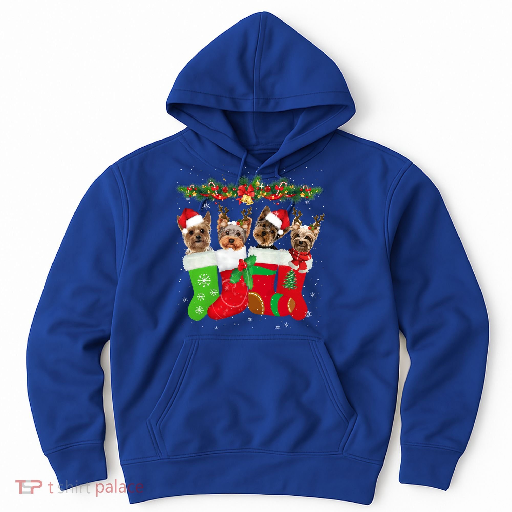 Yorkie Christmas Gift Stocking Dog Lover Xmas Gift Hoodie