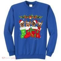 Yorkie Christmas Gift Stocking Dog Lover Xmas Gift Sweatshirt thumb 0