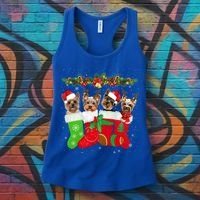 Yorkie Christmas Gift Stocking Dog Lover Xmas Gift Women's Tank Top thumb 3