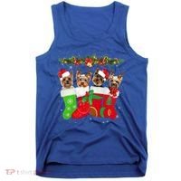 Yorkie Christmas Gift Stocking Dog Lover Xmas Gift Tank Top thumb 0