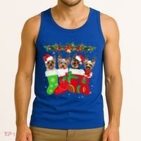 Yorkie Christmas Gift Stocking Dog Lover Xmas Gift Tank Top thumb 3