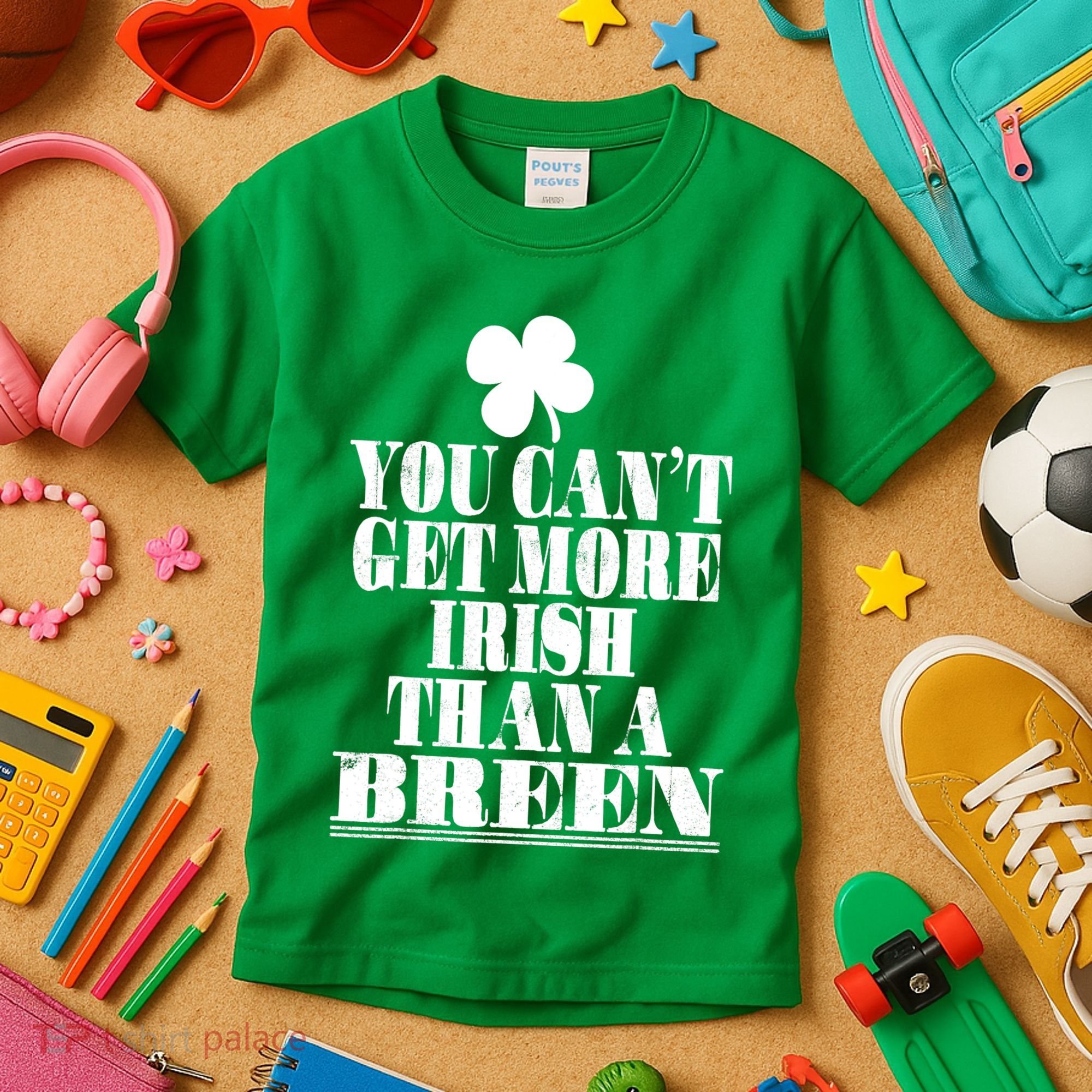 You Can't Get More Irish Than A BREEN St Patricks Day Family Kids T-Shirt