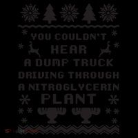 You Couldnt Hear A Dump Truck Ugly Christmas Coaster thumb 2