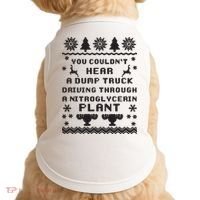 You Couldnt Hear A Dump Truck Ugly Christmas Doggie Tank thumb 0