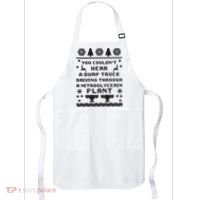 You Couldnt Hear A Dump Truck Ugly Christmas Apron thumb 0