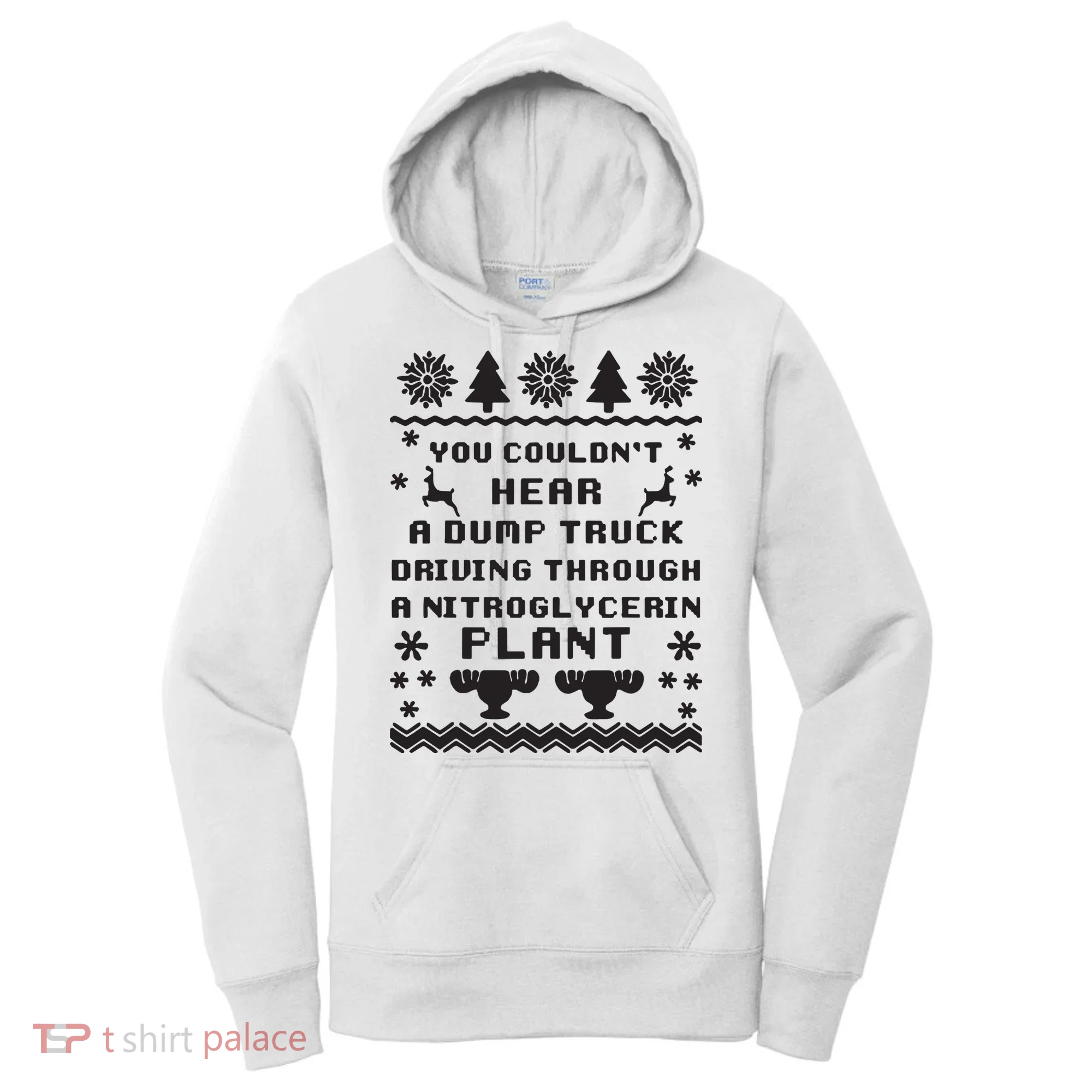 You Couldnt Hear A Dump Truck Ugly Christmas Women's Hoodie