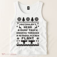 You Couldnt Hear A Dump Truck Ugly Christmas Tank Top thumb 2