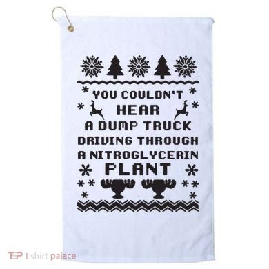 You Couldnt Hear A Dump Truck Ugly Christmas Golf Towel