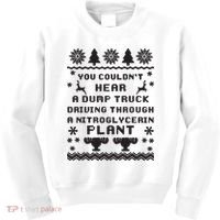 You Couldnt Hear A Dump Truck Ugly Christmas Kids Sweatshirt thumb 0