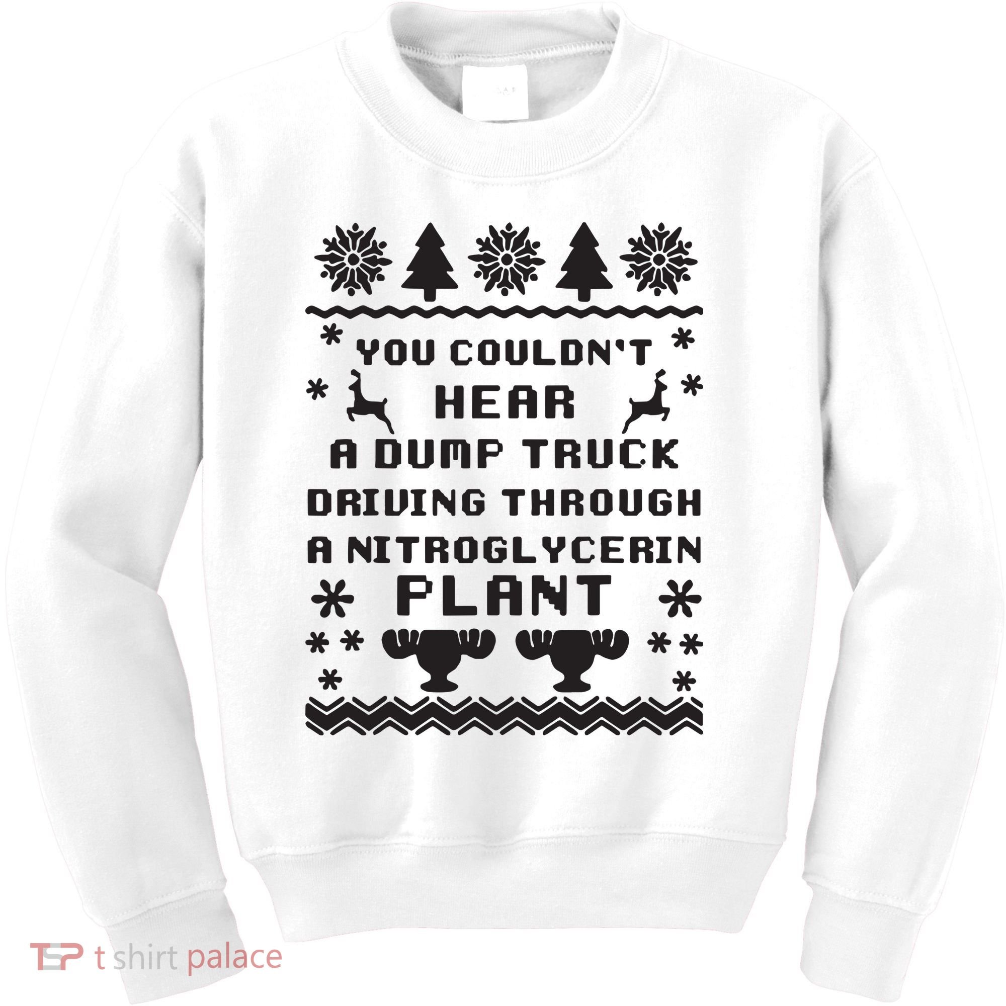 You Couldnt Hear A Dump Truck Ugly Christmas Kids Sweatshirt