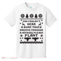 You Couldnt Hear A Dump Truck Ugly Christmas Kids T-Shirt thumb 0