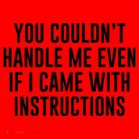You Couldn't Handle Me Even If I Came With Instructions Santa Hat thumb 1