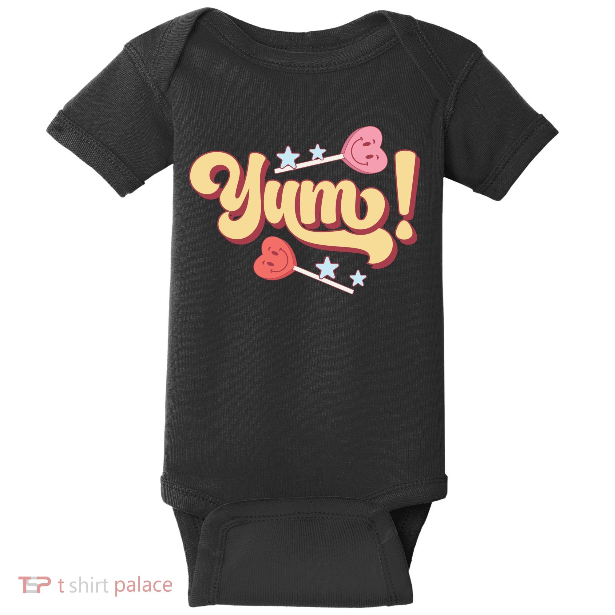 Yum Canđy Heart Gift For Valentine Day Baby Bodysuit