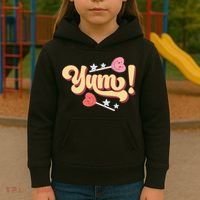 Yum Canđy Heart Gift For Valentine Day Kids Hoodie thumb 3