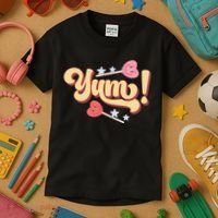 Yum Canđy Heart Gift For Valentine Day Kids T-Shirt thumb 3