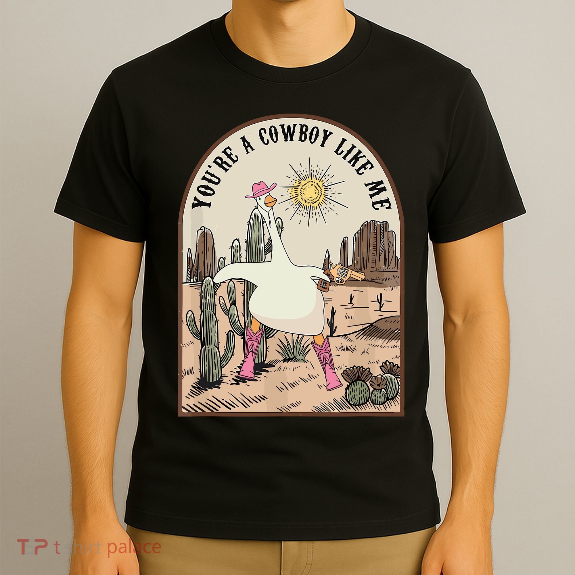 Youre Cowboys Like Me Pink Cowgirl Duck T-Shirt