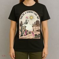 Youre Cowboys Like Me Pink Cowgirl Duck T-Shirt thumb 4