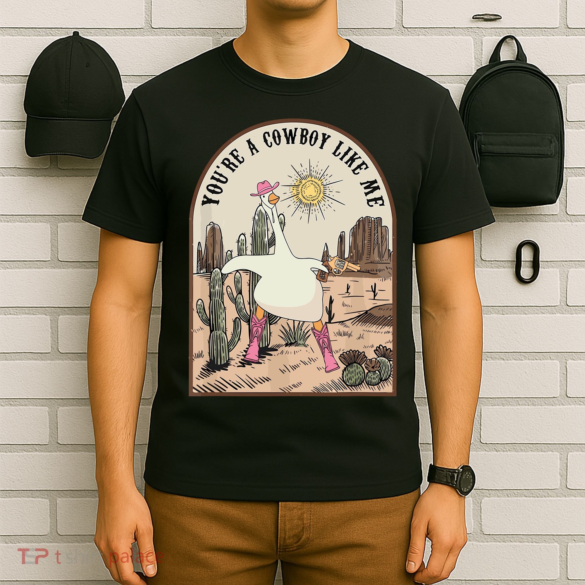 Youre Cowboys Like Me Pink Cowgirl Duck T-Shirt
