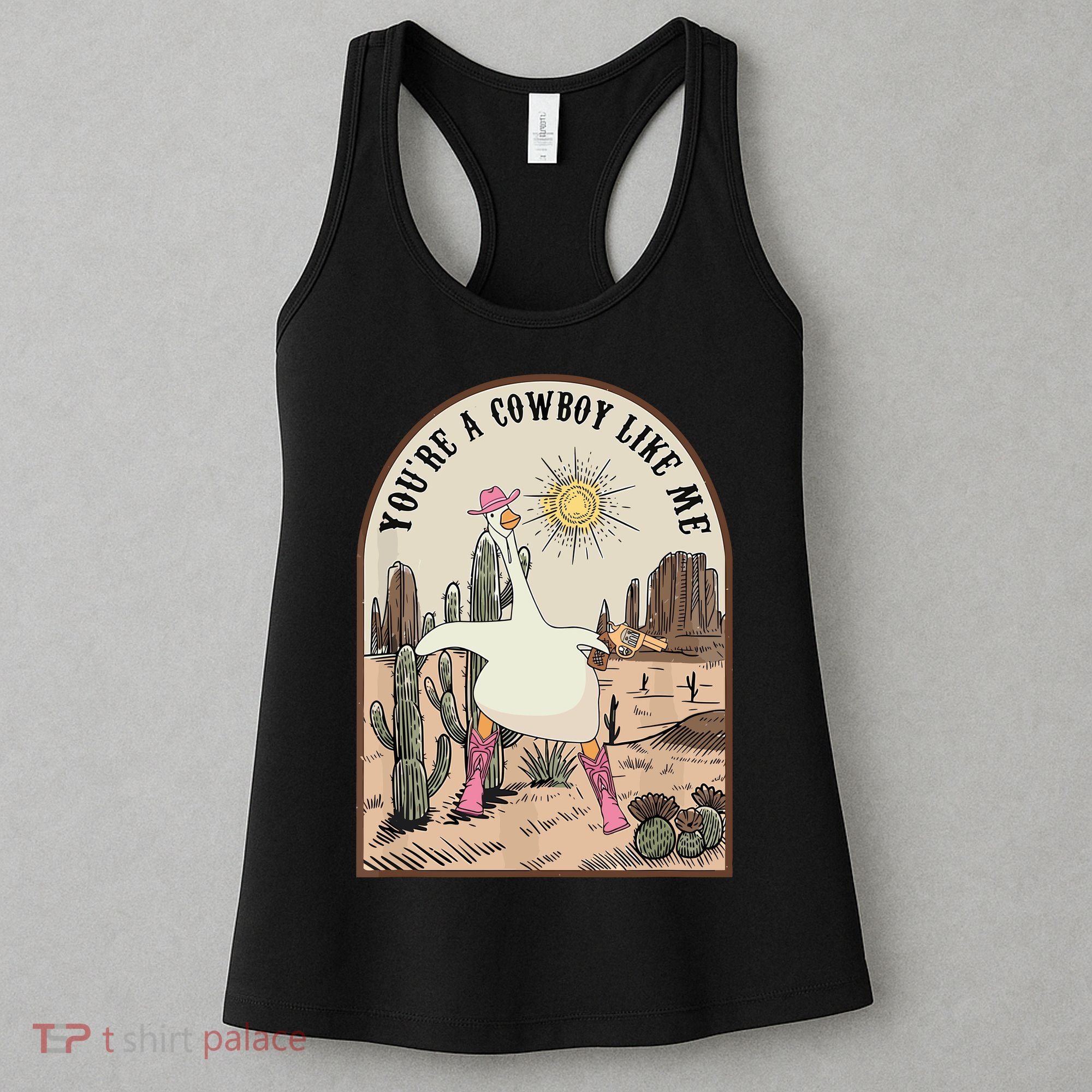 Youre Cowboys Like Me Pink Cowgirl Duck Women's Tank Top