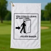 You Could Leave At Any Time Julien Baker Golf Towel thumb 1