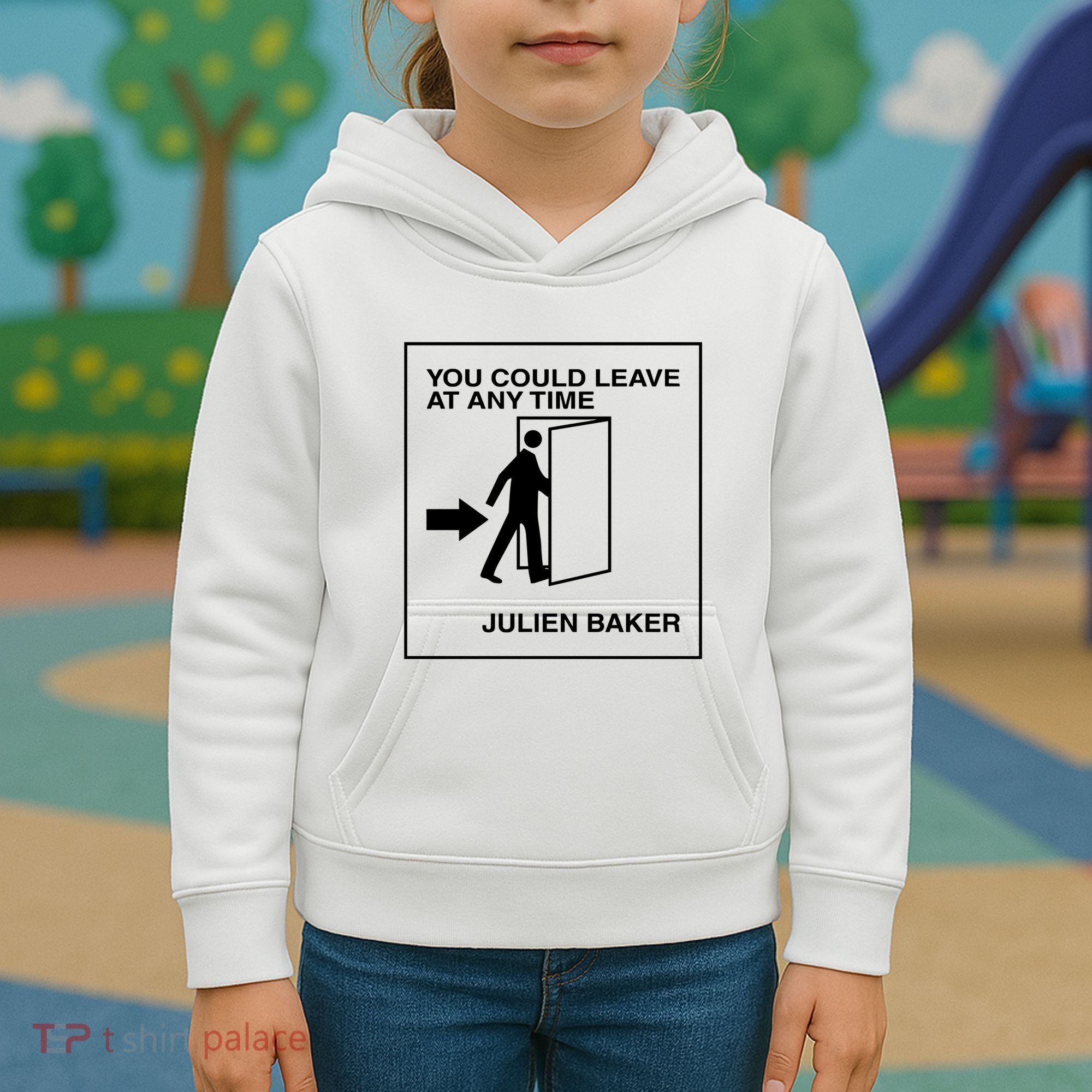 You Could Leave At Any Time Julien Baker Kids Hoodie