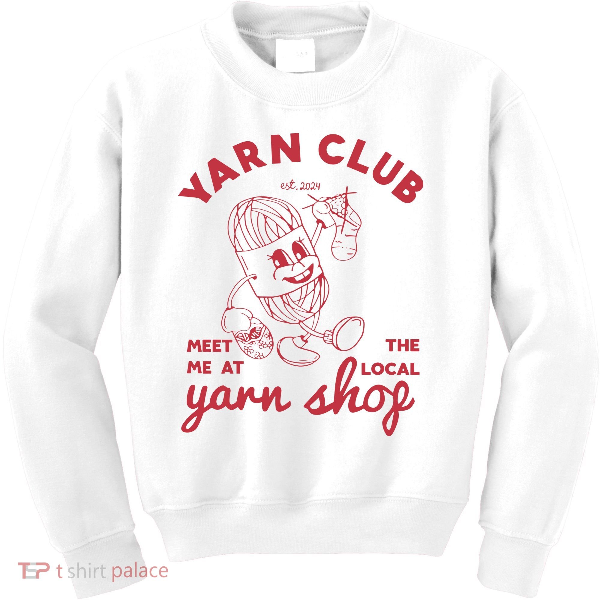 Yarn Club Meet Me At The Local Yarn Kids Sweatshirt