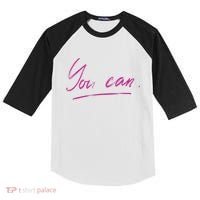 You Can Motivational Quote Kids Colorblock Raglan Jersey thumb 0