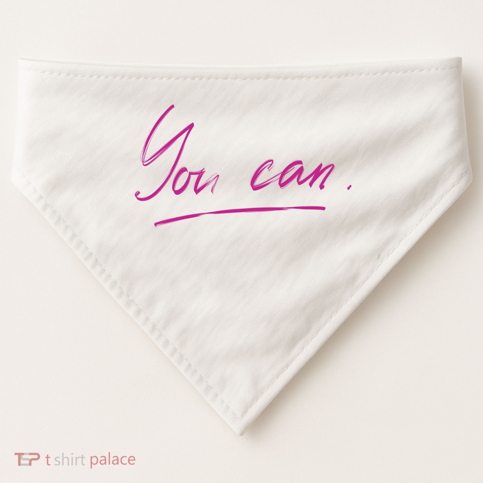 You Can Motivational Quote USA-Made Doggie Bandana