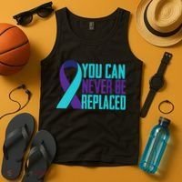 You Can Never Be Replaced Suicide Awareness Tank Top thumb 4