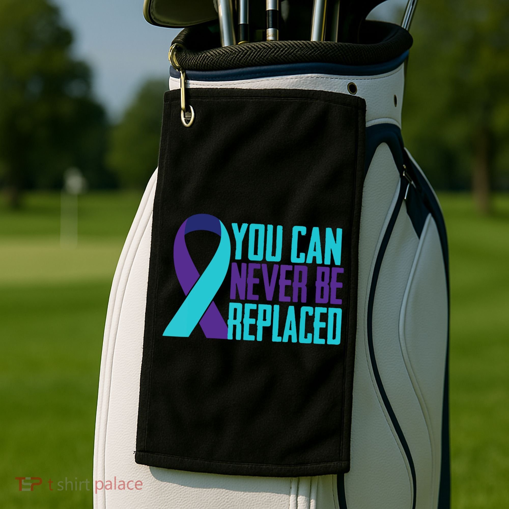 You Can Never Be Replaced Suicide Awareness Golf Towel