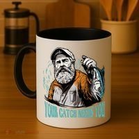 Your Catch Needs You Fishing Coffee Mug thumb 4