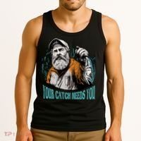 Your Catch Needs You Fishing Tank Top thumb 3