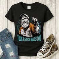 Your Catch Needs You Fishing Women's T-Shirt thumb 3