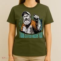 Your Catch Needs You Fishing T-Shirt thumb 4