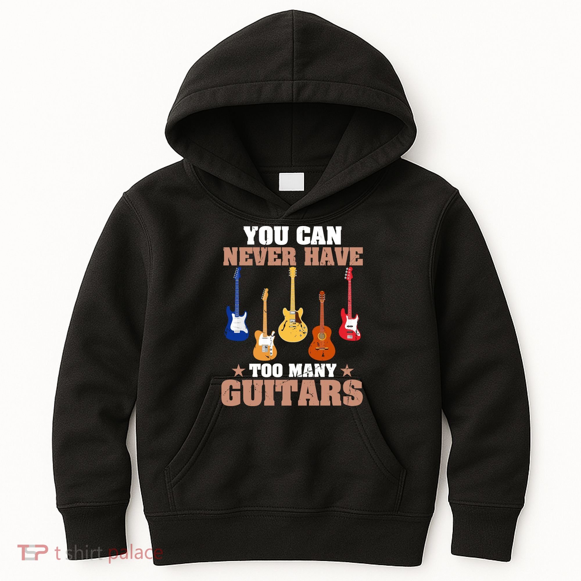 You Can Never Have Too Many Guitars Shirt Guitar Lover Kids Hoodie