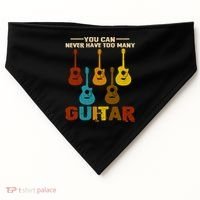 You Can Never Have Too Many Guitars Cool Gift USA-Made Doggie Bandana thumb 0