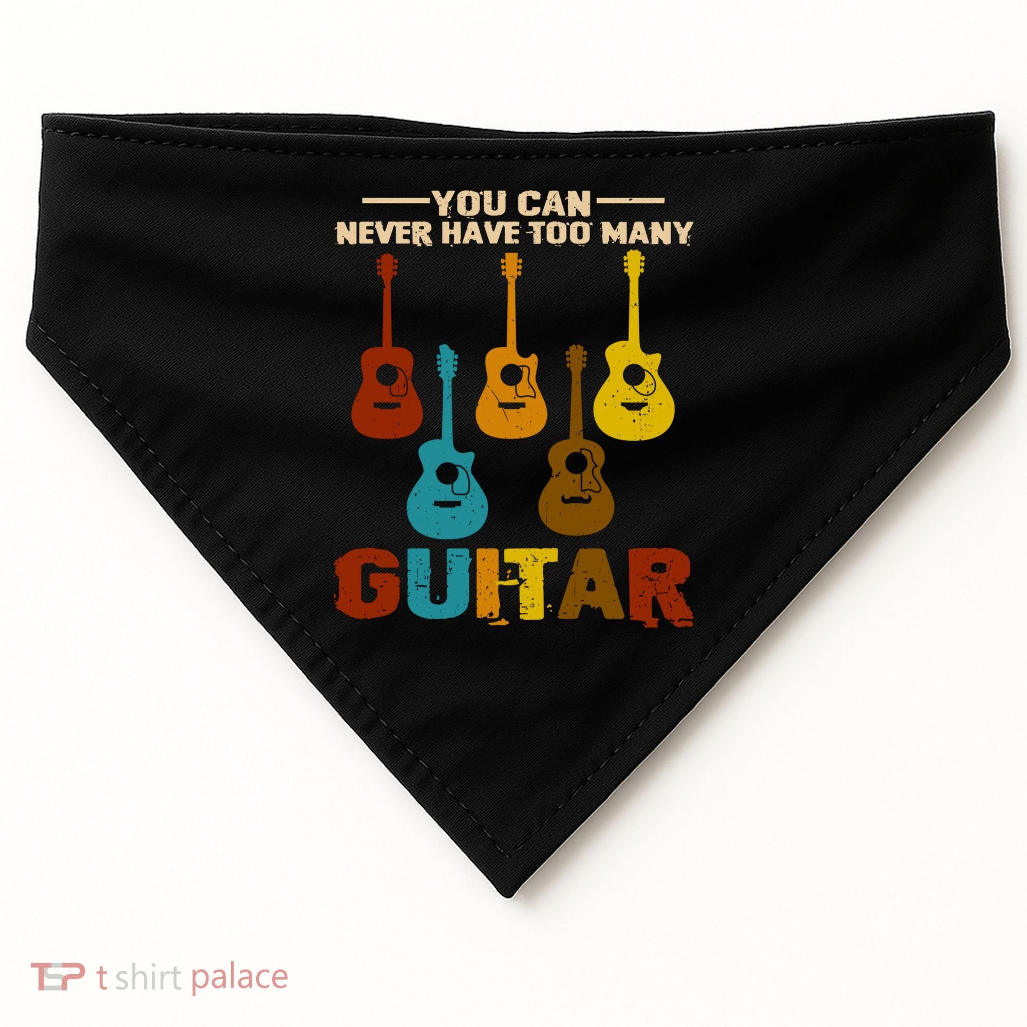 You Can Never Have Too Many Guitars Cool Gift USA-Made Doggie Bandana