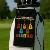 You Can Never Have Too Many Guitars Cool Gift Golf Towel thumb 2