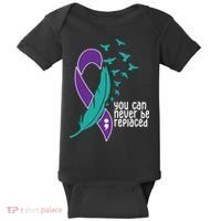 You Can Never Be Replaced Suicide Awareness Baby Bodysuit thumb 0