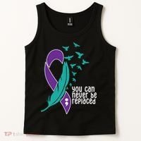 You Can Never Be Replaced Suicide Awareness Tank Top thumb 2