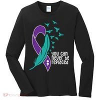 You Can Never Be Replaced Suicide Awareness Women's Long Sleeve Shirt thumb 0